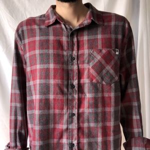 DC Button-down , Red Plaid Shirt
